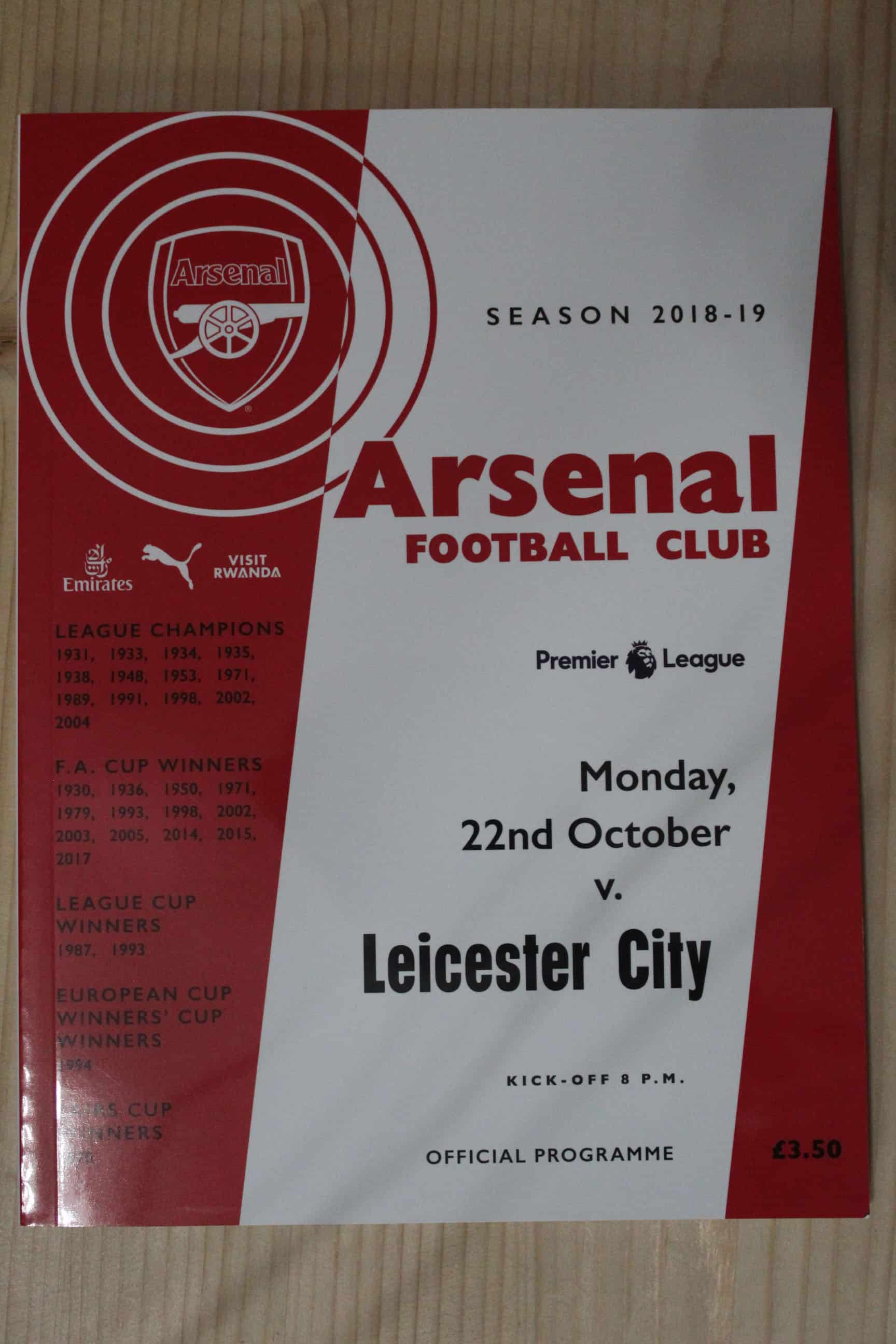 Arsenal FC v Leicester City FC